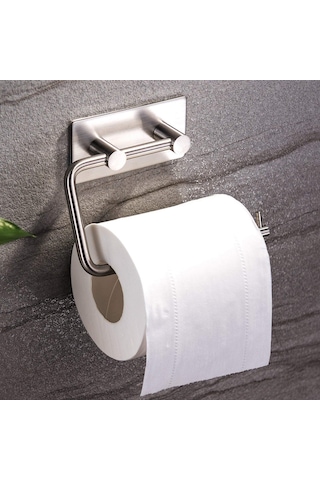 Deltahome Paslanmaz Çelik Tuvalet Kağıdı Standı Aparatı Inox. Metalik