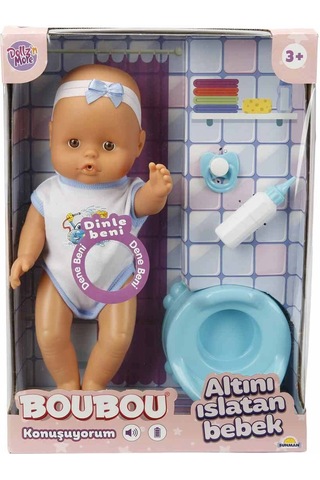 Boubou Altını Islatan Konuşan Bebek Seti 30 Cm. - Mavi