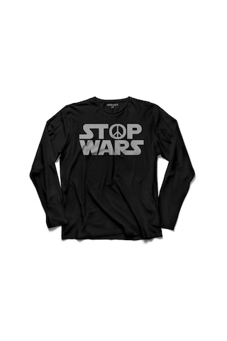 Stop Wars Star Yıldız Savaşları Peace Barış Uzun Kollu Tişört Baskılı Çocuk T-shirt 001