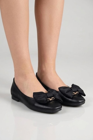 Papuçcity Fendi 03467 Kadın Günlük Fiyonklu Babet Sıyah