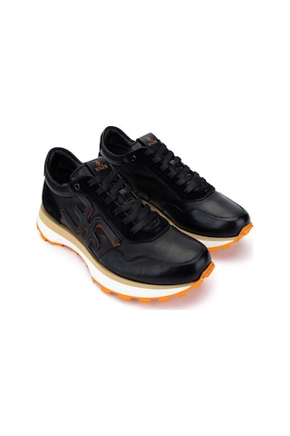 Fabi Erkek Hakiki Deri Siyah/turuncu Sneakers & Spor Ayakkabı 510 Fu0875b Erk Ayk Y24 Nero/arancıo Çok Renkli