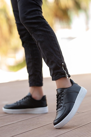 Muggo Mgpogba Unisex Sneaker Günlük Spor Ayakkabı Siyah - Beyaz