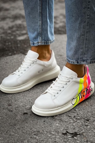 Ch254 Cbt Pittura Erkek Ayakkabı 501 Aloha Sarı Pembe Beyaz