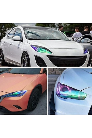 Far Stop Filmi Far Folyosu Bukalemun Rengarenk Far Çizik Çizilme Engelleyici Folyo 100cm X 30cm