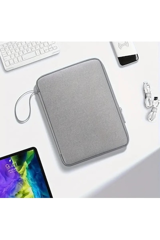 Bölmeli Tablet Ve Notebook İçin Dayanıklı Koruma Kılıfı Taşınabilir Çanta GRİ