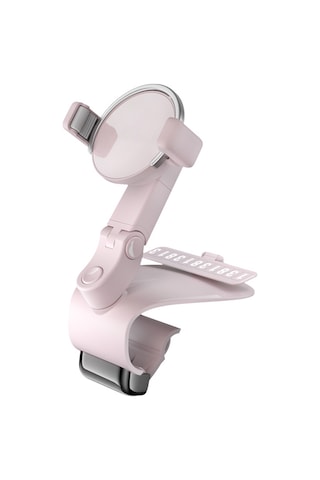 Yifomall Araç Telefon Tutucu 360 Döner - Navigasyon İçin Kolay Erişim, Tek Elle Kaldırma, Sabit Tutma Ve Gizlenebilir Park Numarası Pembe