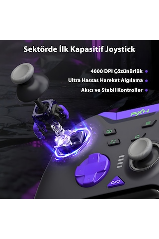 Pxn P5 8k Kablosuz Gaming Controller Kapasitif Joystick, 8000hz Polling, Hall Effect Tetik, 4 Makro Tuş,
