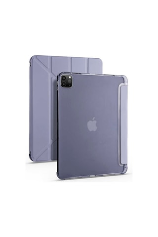 Apple Uyumlu iPad, Pro 11 4. Nesil 2022 Kılıf Kalem Bölmeli Trifolding Case