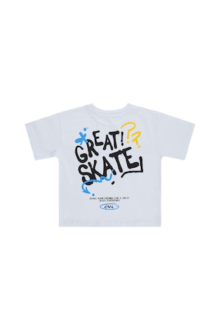 Civil Boys Great Skate Baskılı 6-9 Yaş Tişört - Beyaz