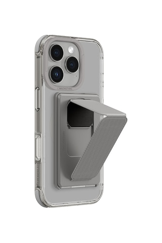 İphone 16 Pro Max Uyumlu Kılıf Magsafe Özellikli Standlı Kartlıklı Set Amazingthing Omni Adventure Seri Gri