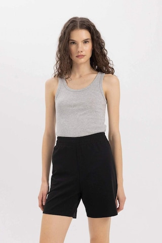 Defacto Slim Fit Dar Kesim U Yaka Basic Düz Ribana Atlet C9826axnsgr210 Gri