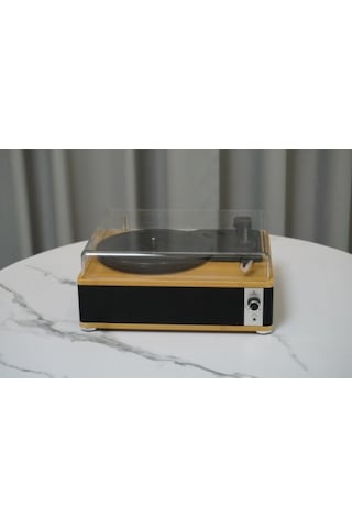 Fomix Fm-109 Siyah Hoparlörlü Bluetoothlu Pikap Plak Çalar Siyah