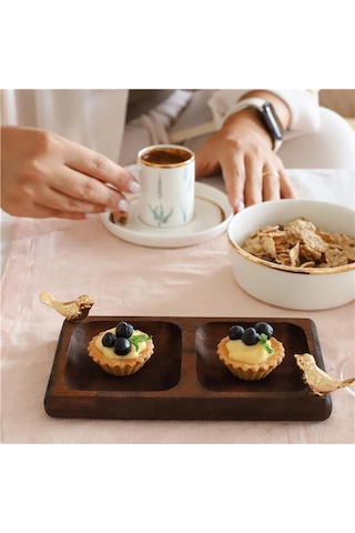 Akayev Ahşap 2 Bölmeli Altın Kuş Sunumluk