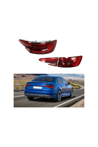 Autogp Audi A4 B9 Stop Lambası Ledli Kırmızı B9.5 Facelift Görünüm 2016 / 2020