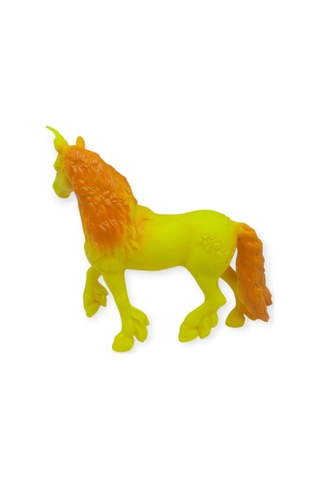 Çiftlik Hayvanları Serisi - Efsanevi Unicorn 12 Cm - Sarı - Turuncu Lisinya