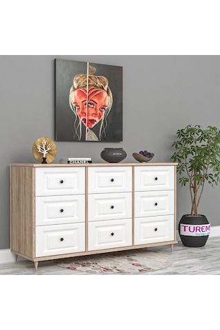 Miles Membran Kapak Konsol Mdf Beyaz
