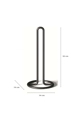 Tekno Tel Mg-302 Mutfak Tezgah Üstü Kağıt Havluluk Tutucu Siyah Metal Bekletmeli Siyah