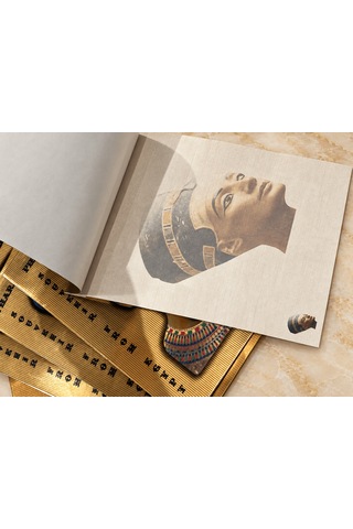 Nefertiti Motifli Çizgisiz Bloknot Çok Renkli