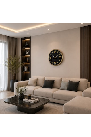 Bronze Prestij 52 X 52 Cm Duvar Saati Renkli