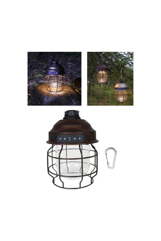 Homyl Led Fener Taşınabilir Işık Şarj Ahşap-tahıl Ahşap Tahıl Kahverengi