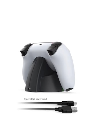 Ps5 Kol Şarj Edici Stand Dock Led Işıklı Göstergeli Kol Şarjı Tp5