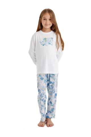 Kız Çocuk Pijama Takımı 51636 - Beyaz
