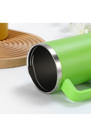 Novahub 40oz Araba Kupası Çift Katmanlı Vakumlu Bardak, Pipet Saplı Paslanmaz Çelik Termos Bardak Beyaz