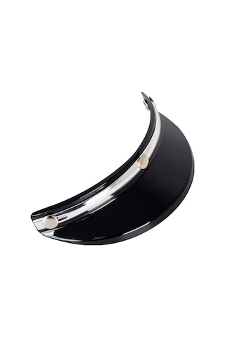 Fortunelane My02 Motosiklet Kaskı 3/4 Siperlik, Retro Güneş Koruma, Siyah Gümüş Renk