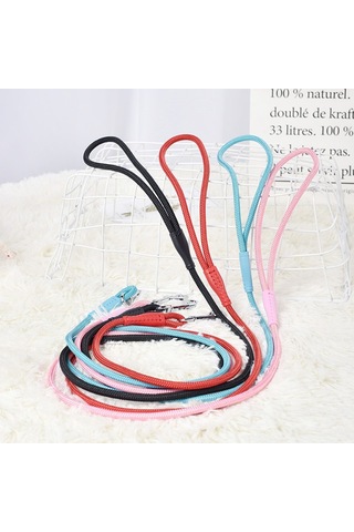 Soulader Köpek Tasması 120 Cm Pembe Evcil Hayvan Gezdirme Kayışı