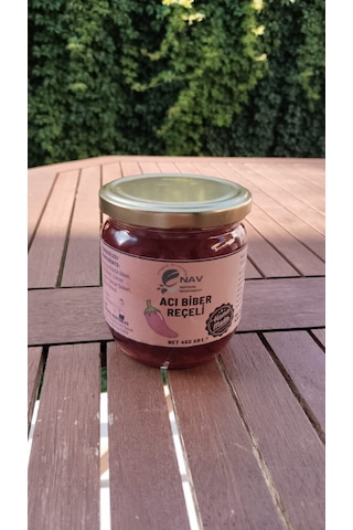 Nav Acı Biber Reçeli Ev Yapımı Katkısız Cam Kavanoz 450 G
