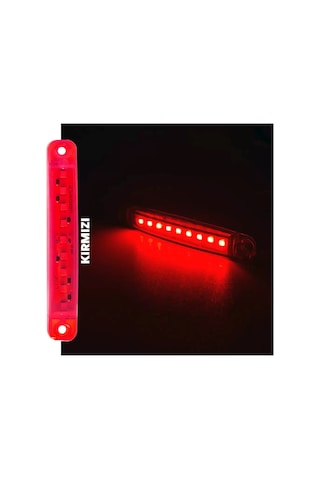 10 Adet 9 Led'li Parmak Led Kırmızı Kamyon Tır Ve 12/24 Volt Araçlar Aksesuar Dorse & Etek Lambası