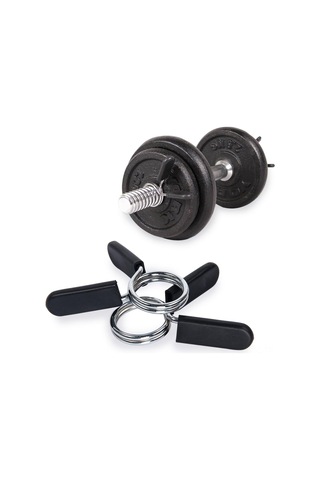 Skycity 2 Adet Olimpik Yaylı Çelik Ağırlık Tutucu, 50mm Çaplı, 5.5mm Tel Kalınlığı, 3 Sarımsı, Kauçuk Kapaklı, Barbell Klips Seti