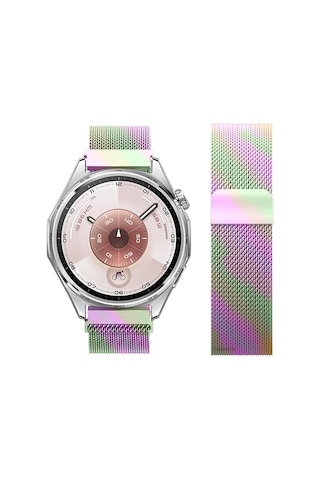 Huawei Watch Gt6 46mm Uyumlu Manyetik Milanese Loop Metal Kordon
