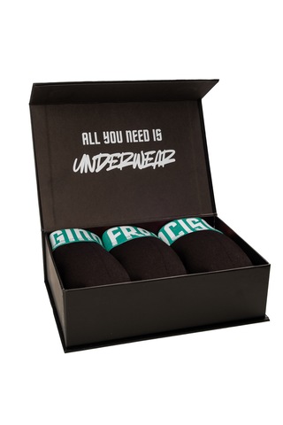 Gino Francisco Erkek Boxer 3'lü Paket Pamuklu Mood Serisi Premium Kutulu Set Yeşil
