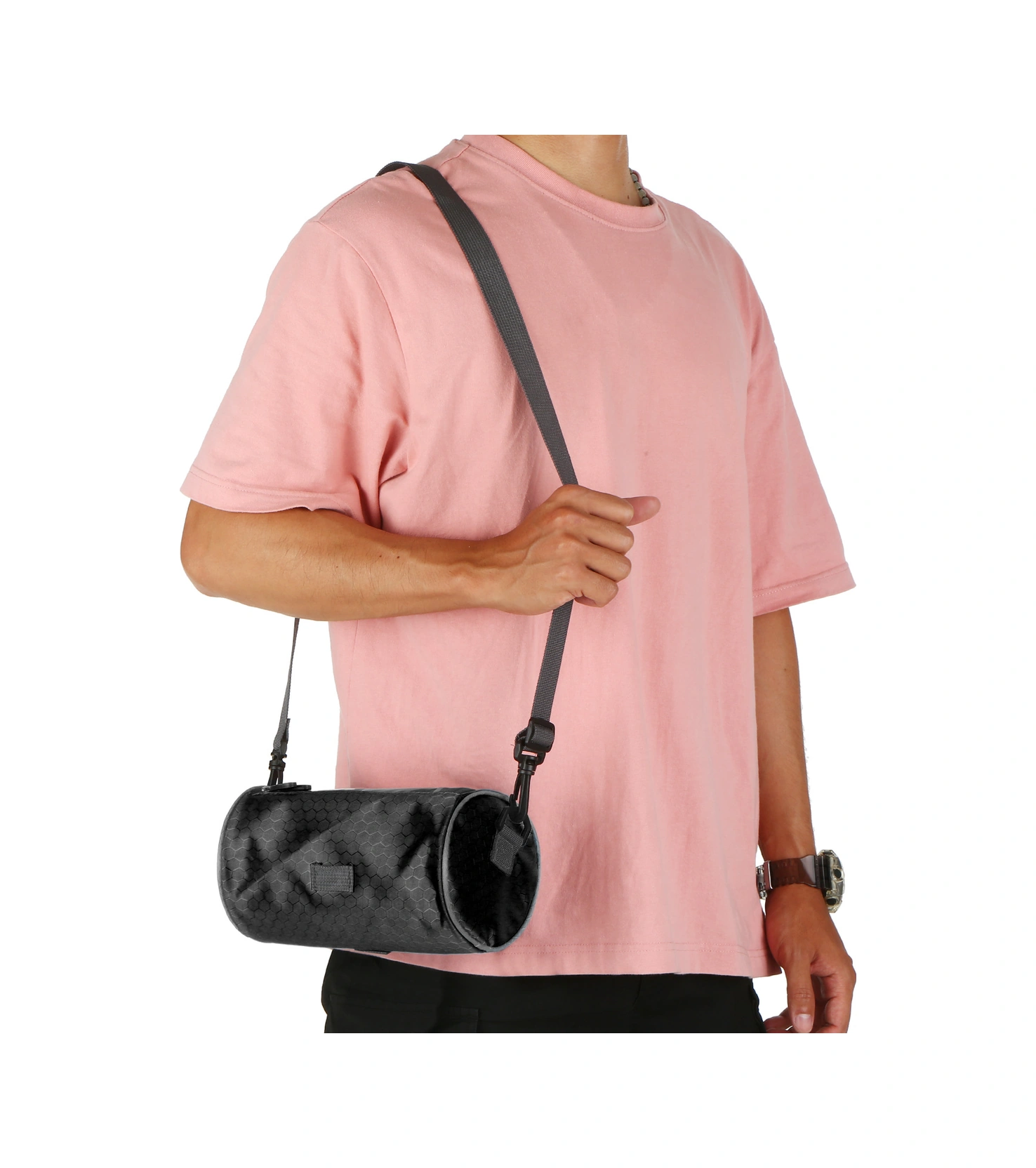 Youtek Siyah Bisiklet Direksiyon Çantası, Dokunmatik Ekranlı Telefon Penceresi, Dayanıklı Oxford Kumaş, Çok Amaçlı Taşıma Siyah