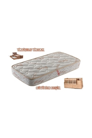 90 x 190 Opalin Coffe Bamboo 90*190 Ortopedik Yaylı Yatak Bamboo