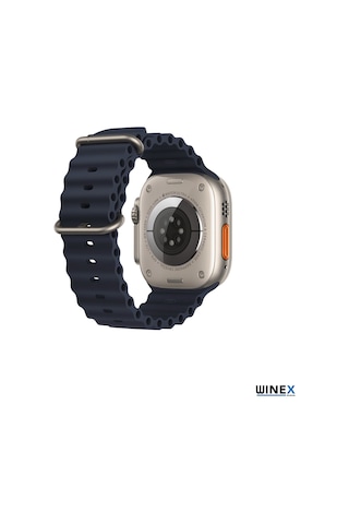 Winex 42-49mm Yeni Nesil Apple Uyumlu Watch Akıllısaatkordonu Silikon Lacivert