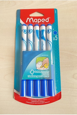 Beyaz Tahta Kalemi Mavi, 5'li