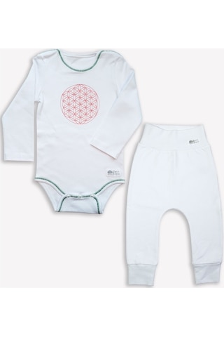 Ozmoz Özel Koleksiyon Annapurna Hediyelik Organik Bebek Takım - Beyaz (476833625) Beyaz