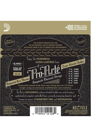 D'Addario Ej45C Pro-Arte Composite Normal Tension Klasik Gitar Teli
