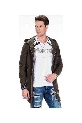 Cipo & Baxx Cl296 Çift Fermuarlı Uzun İnce Sweatshirt 001