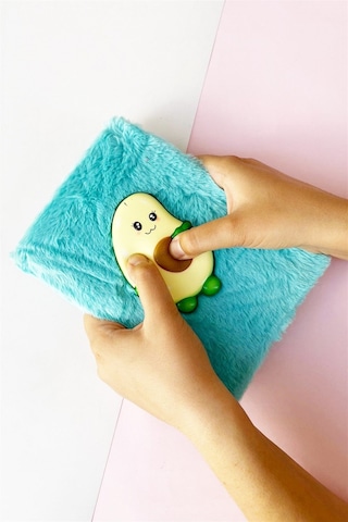 Sevimli Avokado Squishyli Peluş Defter Yeşil