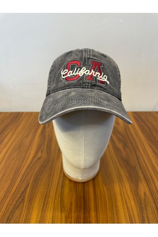 Hamze Vintage Yıkamalı Eskitme Model İthal Nakışlı Unisex Cap Şapka Gri