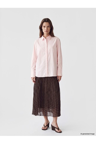 Lcw Modest Pembe Poplin Kadın Gömlek Tunik