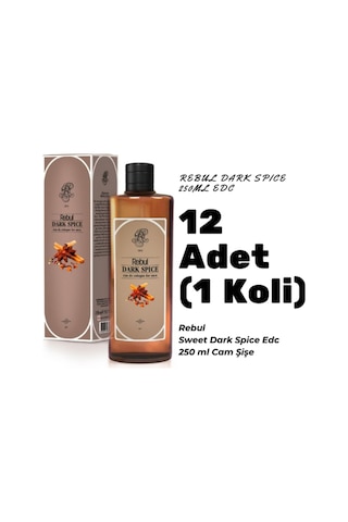 Rebul 80 Derece Dark Spice Kolonya Cam Şişe 12 x 250 ML