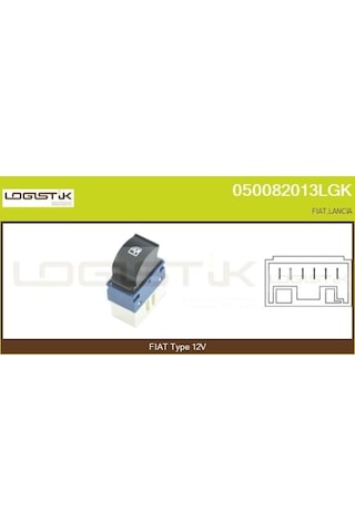 Cam Açma Düğmesi - Fiat Doblo - Ema-mfk-cd045