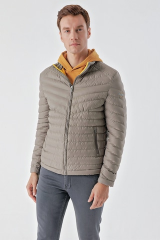 Morven Erkek Açık Gri Su İtici Rüzgar Geçirmez Dynamic Fit Rahat Kesim Şişme Mont 25ks024001103 Açık Gri