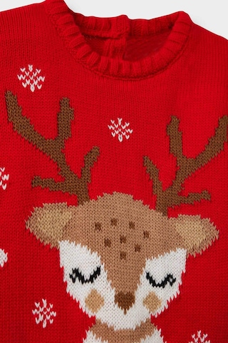 Defacto Kız Bebek Yılbaşı Temalı Regular Fit Bisiklet Yaka Yeni Yıl Baskılı Kazak F2591a525wnrd70 Kırmızı