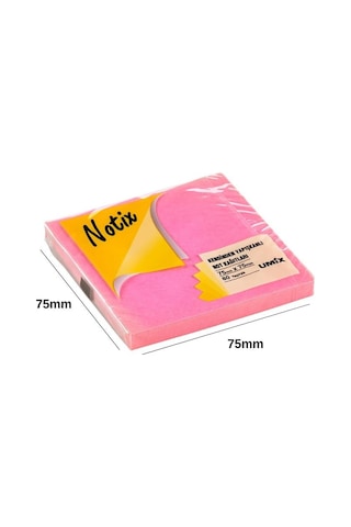Notix Yapışkanlı Not Kağıdı Neon Pembe 75 Mm X 75 Mm 80 Yaprak