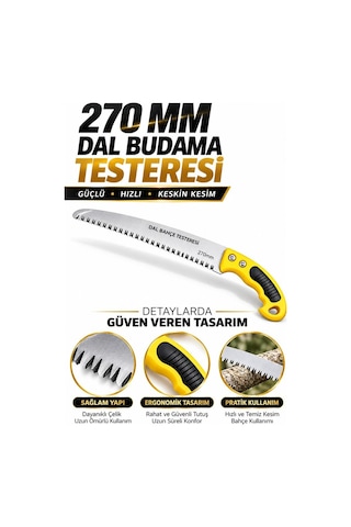 Dal Budama Testeresi 270 Mm Ağaç Kesme İçin